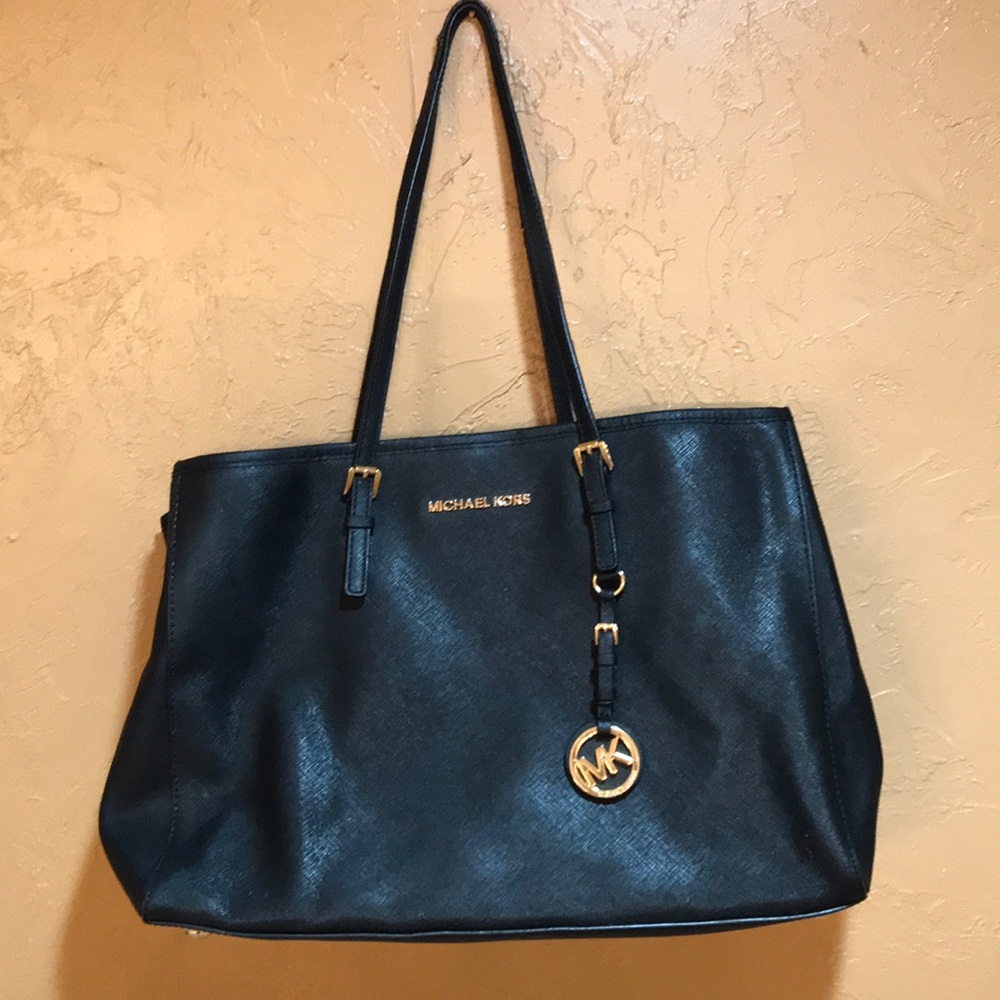Michael Kors Black Leather Tote
